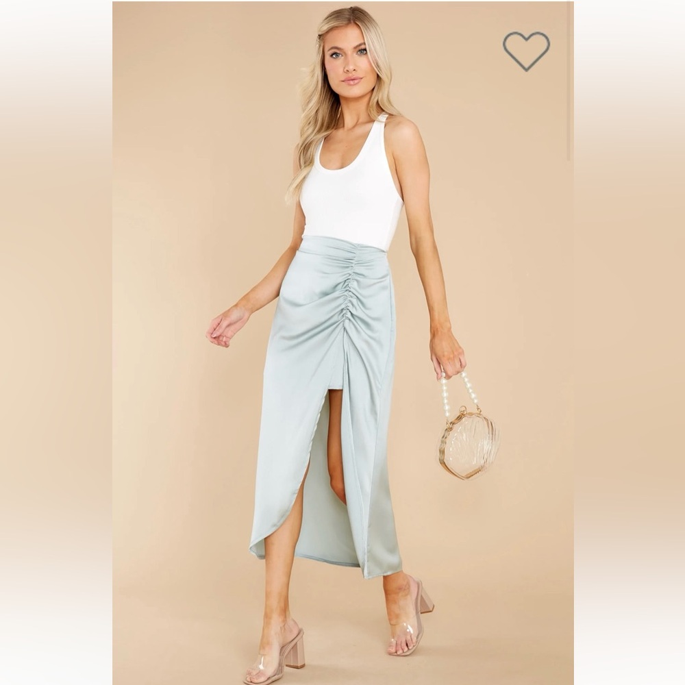 Asymmetrical Light Blue Skirt